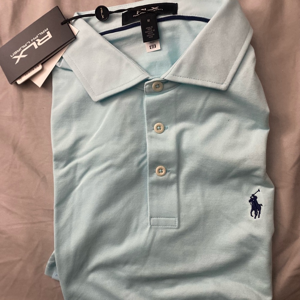 Ralph Lauren Sky Blue Polo with Navy Logo